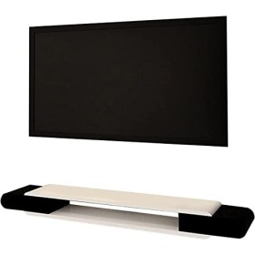 Uvency Décodeur Mural Pour Meuble Tv, Meuble Tv de Salon, Surface de Peinture Brillante, Facile À Assembler/130Cm A/A