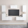 WREWING Meuble TV,Support Télé avec Étagères Réglables, euble TV à Suspendre, Lowboard Sideboard,TV,Table Télévision avec Por