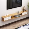 Floating TV Plateau Accueil Montage Mural TV Console Media Console Support TV Divertissement Shelf Meuble TV avec 2 tiroirs e