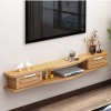 Floating TV Plateau Accueil Montage Mural TV Console Media Console Support TV Divertissement Shelf Meuble TV avec 2 tiroirs e