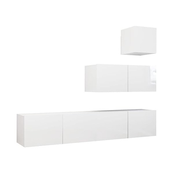 VEEKI Meuble TV, Meuble TV Suspendu, Meuble, Meuble TV avec Rangement，Meuble Industriel, Convient pour Salon ou Chambre, Ense