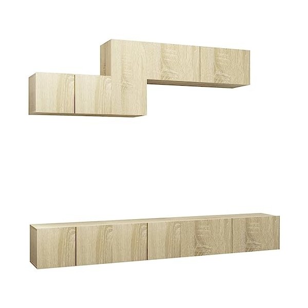 VEEKI Meuble TV, Meuble TV Suspendu, Meuble, Meuble TV avec Rangement，Meuble Industriel, Convient pour Salon ou Chambre, Ense