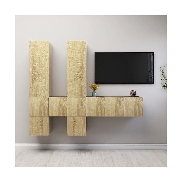 Meuble TV, Meuble TV Suspendu, Meuble TV Blanc, Meuble TV Industriel, Meubles de Salon, Salon, Chambre, Cadre en Acier, vidaX