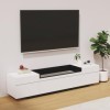 kubeier Meuble TV, Meuble TV avec 3 armoires et Espace de Rangement Unique, Meuble TV, Table TV pour appareils TV, Meuble TV 