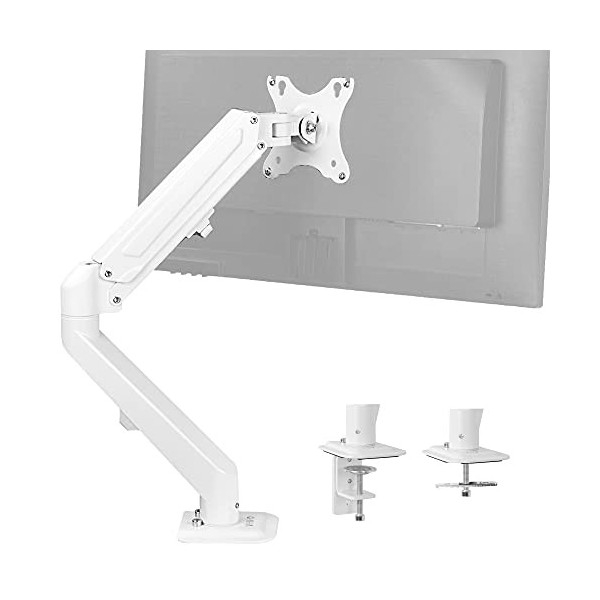 VIVO STAND-V101OW Support de Bureau articulé avec Bras à Ressort pneumatique de 43,2 à 68,6 cm | Convient à 1 écran de Monite