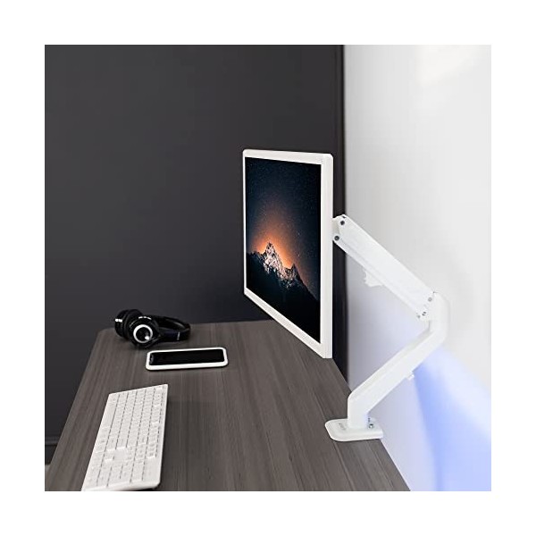 VIVO STAND-V101OW Support de Bureau articulé avec Bras à Ressort pneumatique de 43,2 à 68,6 cm | Convient à 1 écran de Monite