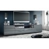 Vladon Meuble TV Mogan 181 x 39 x 35 cm, lowboard Long avec 6 Compartiments, Caisson en Anthracite Mat, façades en Gris Haute
