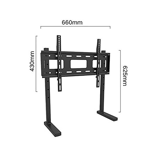 Support Mural pour téléviseur Meuble TV de Table, Support Universel pour Meuble TV avec Panneau Monobloc, Hauteur réglable, B