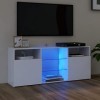 DCRAF Centres de divertissement et supports TV, meuble TV avec lumières LED blanc, 120 x 30 x 50 cm