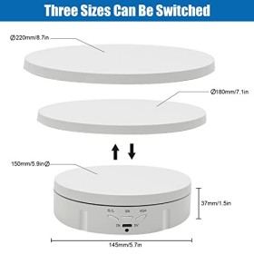 Plateau tournant électrique 3 en 1, rotatif à 360 °, plateau tournant motorisé avec télécommande pour photographie, affichage