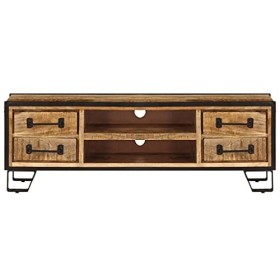 Meuble TV, Banc TV Support de Télévision Table TV Bas Armoire Basse Meuble TV avec tiroirs 120 x 30 x 40 cm Bois Massif de ma