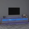 JUNZAI Meuble TV avec lumières LED Sonoma Gris 270x35x40 cm,Meuble TV,Meuble TV Moderne,Meuble de Salon