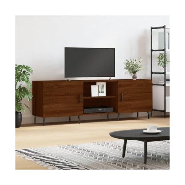 TOYOCC Centres de divertissement et meubles TV, meuble TV en chêne marron, 150 x 30 x 50 cm, bois dingénierie