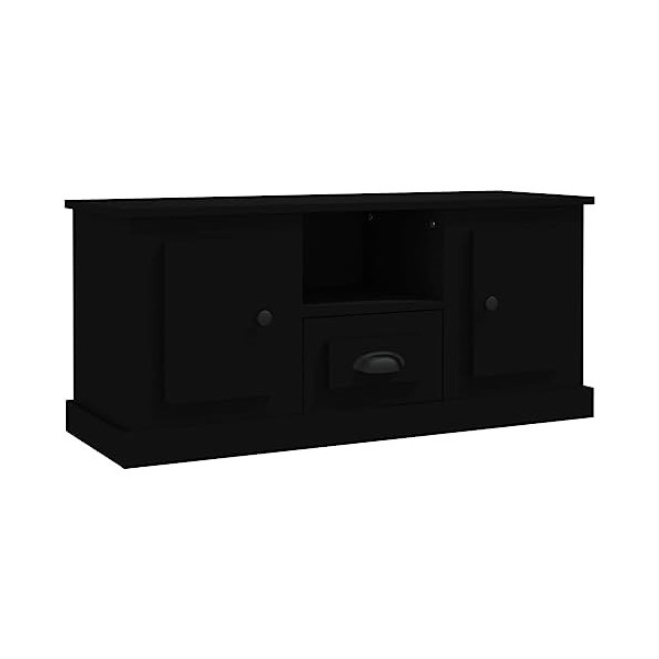 vidaXL Meuble TV Noir 100x35,5x45 cm Bois dingénierie