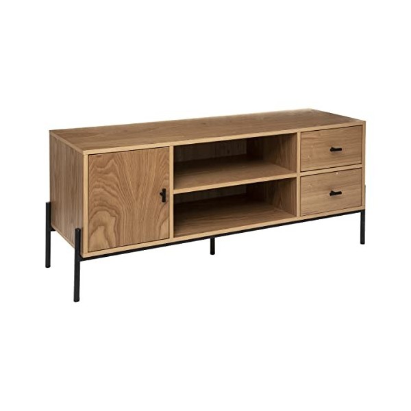 Meuble TV Simon - frêne - Finition laquée 55x127 cm - Atmosphera créateur dintérieur