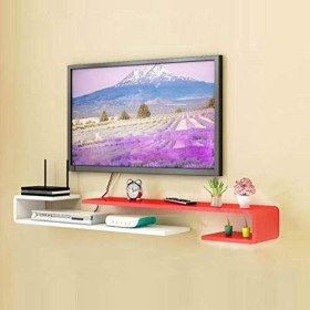 AFEO-Mural Meuble TV Étagère Murale pour télévision Étagère Murale pour Chambre à Coucher Salon Étagère de Stockage multimédi