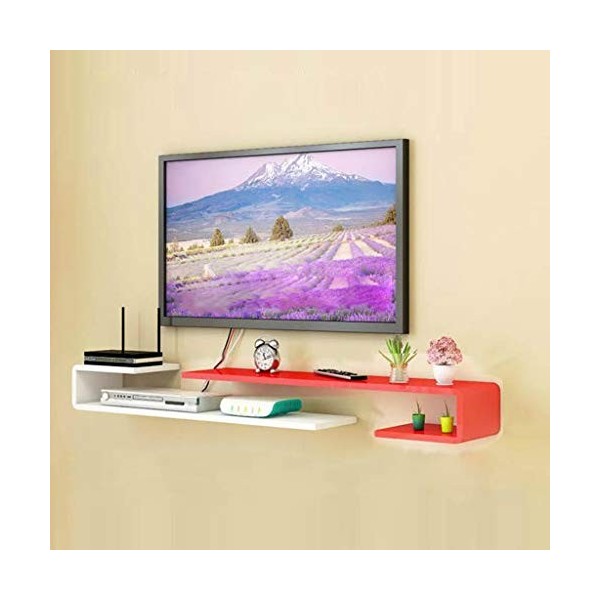 AFEO-Mural Meuble TV Étagère Murale pour télévision Étagère Murale pour Chambre à Coucher Salon Étagère de Stockage multimédi