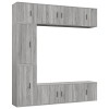 vidaXL Ensemble de Meubles TV 7 pcs Sonoma Gris Bois dingénierie