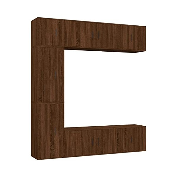 vidaXL Ensemble de Meubles TV 7 pcs Sonoma Gris Bois dingénierie