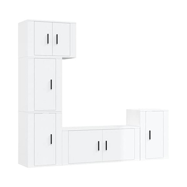 vidaXL Ensemble de Meubles TV 5 pcs Chêne Sonoma Bois dingénierie