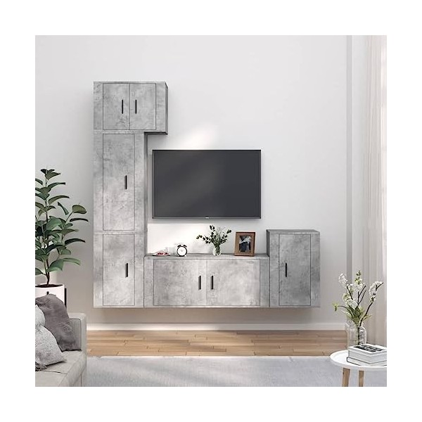 VEEKI Meuble TV, Meuble TV Suspendu, Meuble TV Industriel, Meuble TV Bois, Meuble Chambre, Convient pour Salon ou Chambre, En