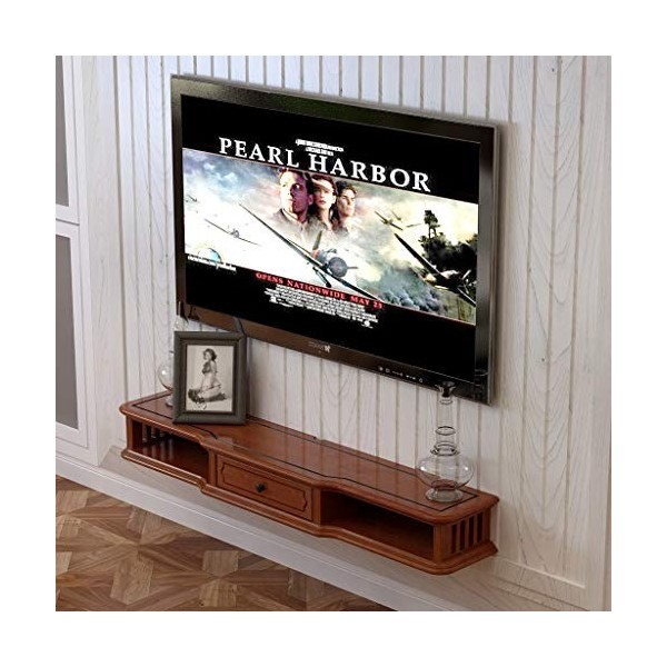 Meuble de télévision Mural Console TV avec tiroir étagère Étagère Flottante Meuble TV étagère daffichage Multifonctions Étag