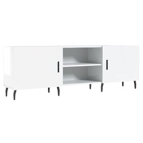 MATTUI Home Hardware Businese Meuble TV en bois Blanc brillant 150 x 30 x 50 cm