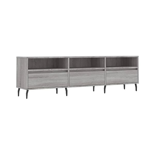 RAUGAJ Home Hardware Businese Meuble TV en bois Sonoma Gris 150 x 30 x 44,5 cm