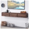 Meuble TV Flottant, Meuble TV Mural, Huche de Rangement pour Console multimédia sous TV, étagères de Composants de Stockage, 