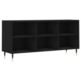 JUNZAI Meuble TV Noir 103,5x30x50 cm Bois dingénierie,Table TV,Ensemble Meuble TV,Meuble TV