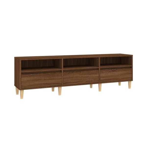 TOYOCC Centres de divertissement et meubles TV, meuble TV en chêne marron, 150 x 30 x 44,5 cm, bois dingénierie