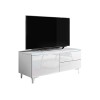 Mirjan24 Meuble TV Alvin 11 W TV avec éclairage LED, Placard, façade en Acrylique Brillant pour télévision, Meuble TV
