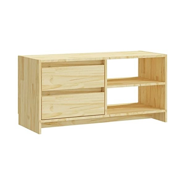 Meuble TV 80x31x39 cm bois de pin massif