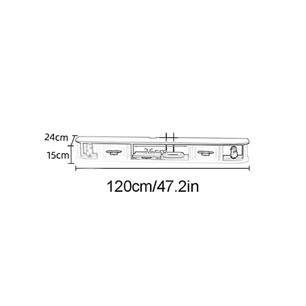 KAXGU Meuble Tv Unités Murales Tv Pour Salon Console Tv Meuble Tv Meuble Mural Unité de Divertissement Flottante Pour/Dvd/Cd/