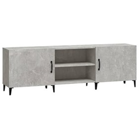 TEKEET Centres de divertissement et meubles TV - Meuble TV - Gris béton - 150 x 30 x 50 cm - Bois dingénierie