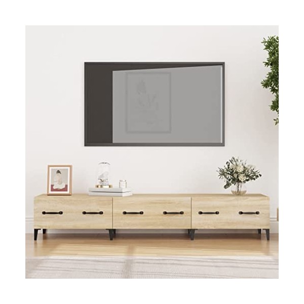 TEKEET Centres de divertissement et meubles TV - Meuble TV en chêne Sonoma - 150 x 34,5 x 30 cm - Bois dingénierie