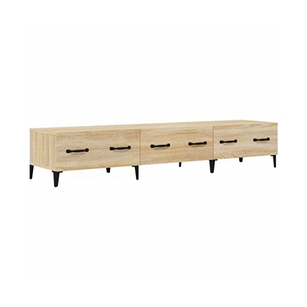 TEKEET Centres de divertissement et meubles TV - Meuble TV en chêne Sonoma - 150 x 34,5 x 30 cm - Bois dingénierie