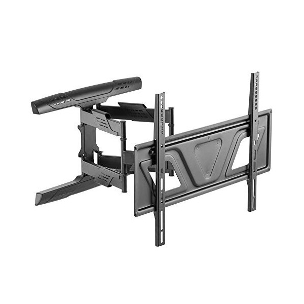 Maclean MC-832 Support pour TV Moniteur OLED QLED LCD LED Plasma 37-80" Plat Noir Max vesa 600x400 45kg Distance du Mur 41-47