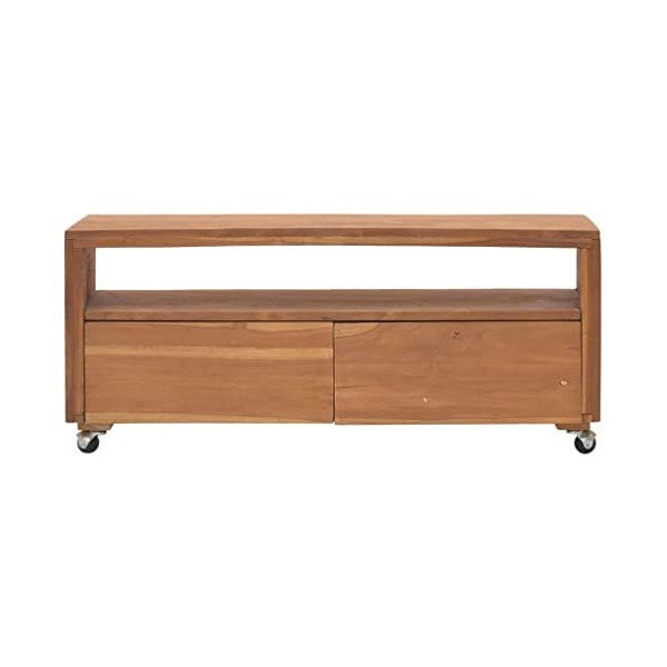 Meuble TV | Style Classique | Rangement matériel télé Audio Video Gaming | 110x30x40cm Marron