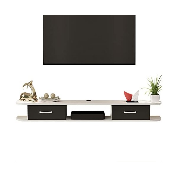 Meuble TV Flottant Mural,Meuble TV Étagère,Composant Darmoire De Centre De Divertissement,avec Tiroir Et Unité De Rangement 