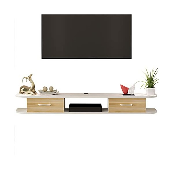 Meuble TV Flottant Mural,Meuble TV Étagère,Composant Darmoire De Centre De Divertissement,avec Tiroir Et Unité De Rangement 