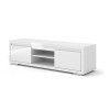 BIM Furniture Meuble TV LOWBOARD Nordic Bianco III Buffet TV Blanc laqué