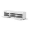 BIM Furniture Meuble TV LOWBOARD Nordic Bianco III Buffet TV Blanc laqué