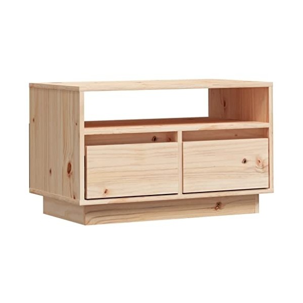 Keyur Meuble TV, Banc TV Buffet Bas Support de Télévision Meuble Télé Meuble TV 60x35x37 cm Bois de pin Massif