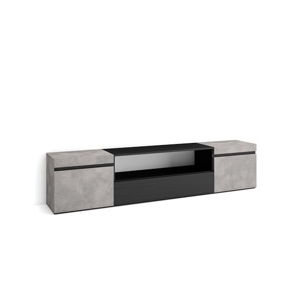 Skraut Home | Meuble TV | Banc Télé | Grand Espace de Rangement | 200x45x35cm | pour Les TV jusquà 80" | Meubles de Salon | 