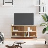 Annlera Meuble TV Chêne Sonoma 100x35x45 cm Bois dingénierie et Fer Résistance lhumidité Banc TV Maison Chambre à Coucher C