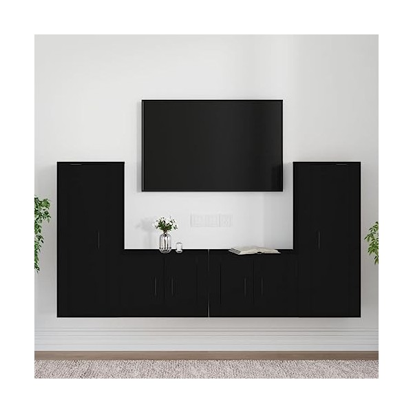 VEEKI Meuble TV, Meuble TV Suspendu, Meuble TV Industriel, Meuble TV Bois, Meuble Chambre, Convient pour Salon ou Chambre, En