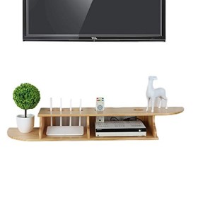 SORVA Meuble TV, Lowboard TV, Étagères flottantes, Étagères pour décodeur TV, Étagère Flottante pour Meuble TV 72/98 cm, Supp