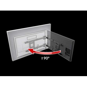 Meliconi Flag TV Support pour TV 55-82" Idéal pour Faire pivoter nimporte Quel téléviseur à 90°, VESA 200-300-400-600 Noir