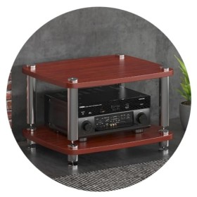 Armoire audio HiFi à 4 couches de qualité supérieure avec pieds absorbant les chocs – Organisez et amplifiez vos composants a